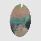 Monet Zonsondergang Seine Fijne Kunst Impressionis Ornament (voorkant)