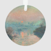 Monet Zonsondergang Seine Fijne Kunst Impressionis Ornament (achterkant)