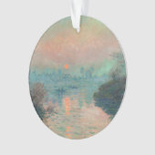 Monet Zonsondergang Seine Fijne Kunst Impressionis Ornament (voorkant)