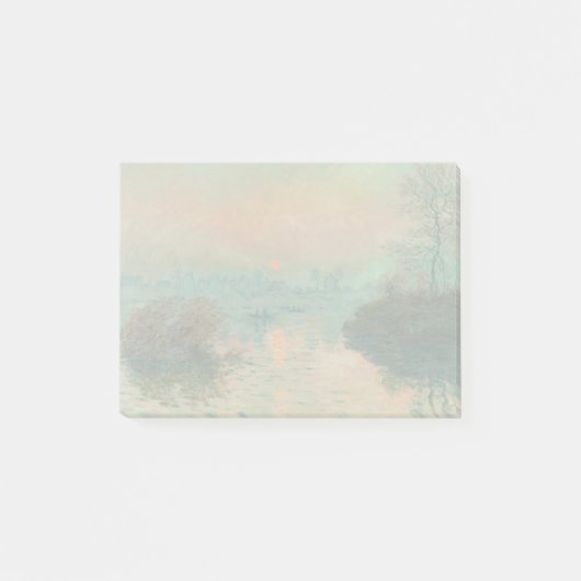 Monet Zonsondergang Seine Fijne Kunst Impressionis Post-it® Notes (Voorkant)