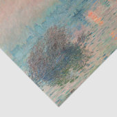 Monet Zonsondergang Seine Fijne Kunst Impressionis Tissuepapier (Detail)