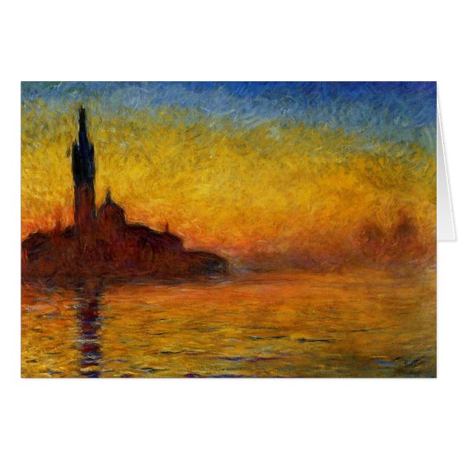 Monet Zonsondergang Venetië Kleurrijk Impressionis (Voorkant Horizontaal)