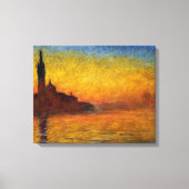 Monet Zonsondergang Venetië Kleurrijk Impressionis Canvas Afdruk (Voorkant)