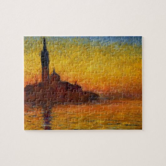 Monet Zonsondergang Venetië Kleurrijk Impressionis Legpuzzel (Horizontaal)