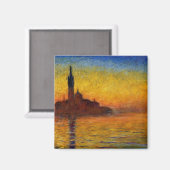 Monet Zonsondergang Venetië Kleurrijk Impressionis Magneet (Voorkant / Achterkant)