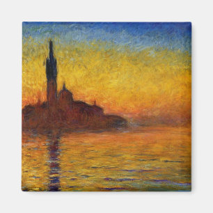 Monet Zonsondergang Venetië Kleurrijk Impressionis Magneet