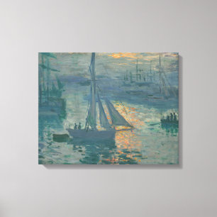 Monet Zonsopgang Mariene Impressionisme Schilderij Canvas Afdruk