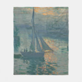 Monet Zonsopgang Mariene Impressionisme Schilderij Fleece Deken (Voorkant)