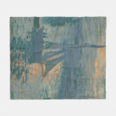 Monet Zonsopgang Mariene Impressionisme Schilderij Fleece Deken (Voorkant (Horizontaal))