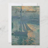 Monet Zonsopgang Mariene Impressionisme Schilderij Kaart (Voorkant)
