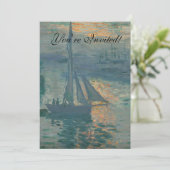 Monet Zonsopgang Mariene Impressionisme Schilderij Kaart (Staand voorkant)