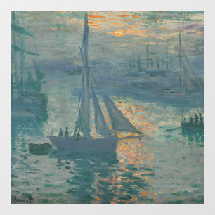 Monet Zonsopgang Mariene Impressionisme Schilderij Raamsticker