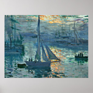 Monet - Zonsopgang (Marine), kunstdruk, Poster