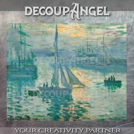 Monet- Zonsopgang met scheepsontkoppeling Tissuepapier