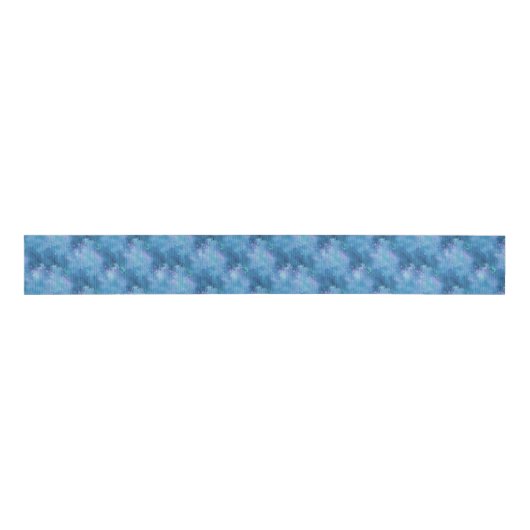 Monetachtig blauw grosgrain lint (Voorkant)