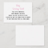 Monetaire bijdrage Baby die goed wenst Informatiekaartje (Voorkant / Achterkant)