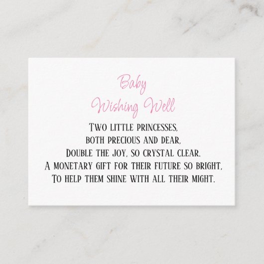 Monetaire bijdrage Baby die goed wenst Informatiekaartje (Voorkant)