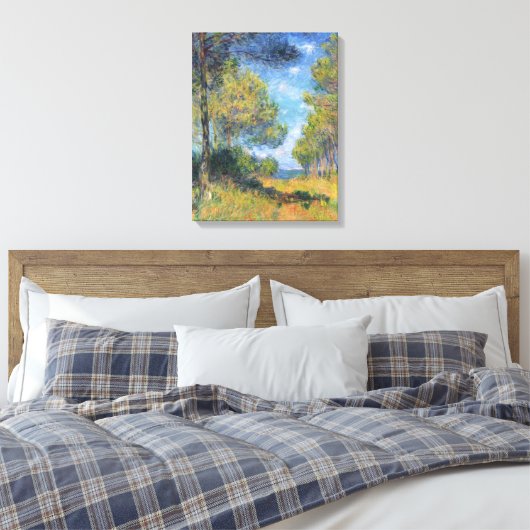 monetalley van Fir Trees in Varengeville Canvas Afdruk (Insitu (Slaapkamer))