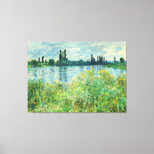 Monetbanken van de Seine te Vetheuil Canvas Afdruk