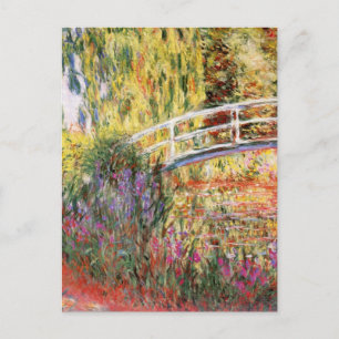 Monetbrug en bloemen briefkaart