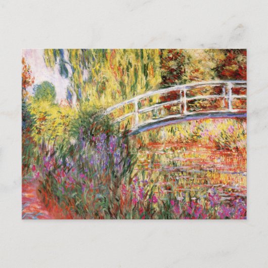 Monetbrug en bloemen briefkaart (Voorkant)