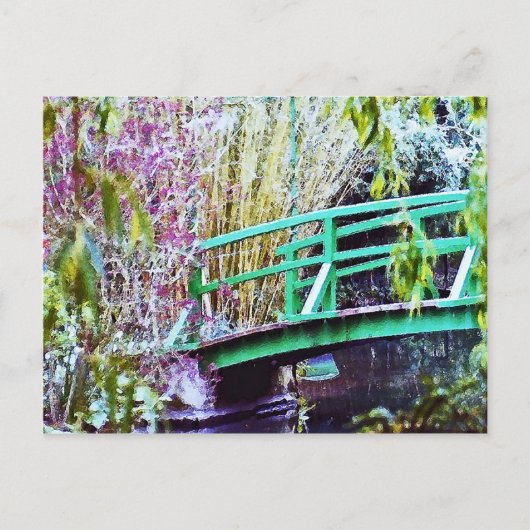 Monetbrug met bloemen briefkaart (Voorkant)