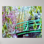 Monetbrug met bloemen poster (Voorkant)
