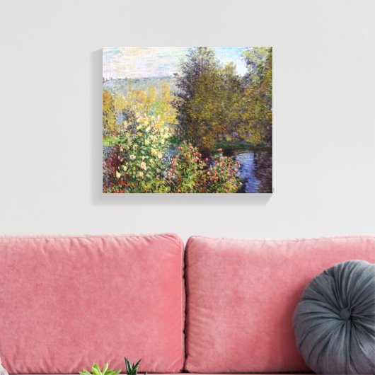  monethoek van de tuin in Montgeron Canvas Afdruk (Insitu (Woonkamer))
