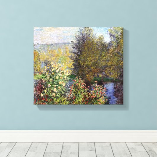  monethoek van de tuin in Montgeron Canvas Afdruk (Insitu (Houten vloer))