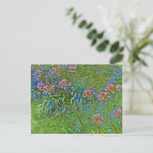 Monet's Agapanthus Flowers Briefkaart (Staand voorkant)