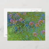 Monet's Agapanthus Flowers Briefkaart (Voorkant / Achterkant)