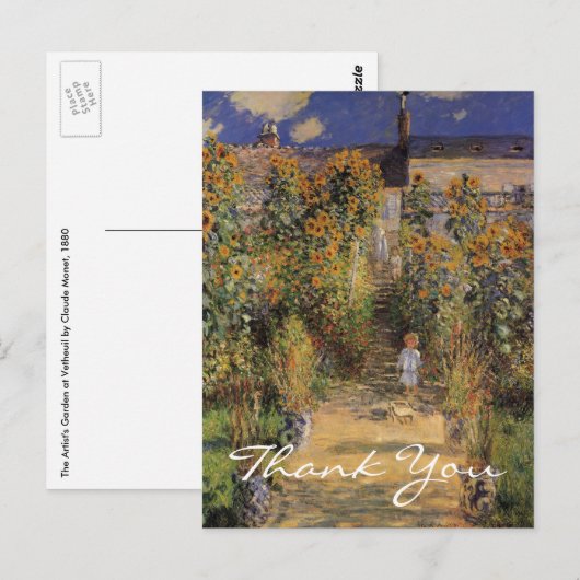 Monet's artistieke tuin in Vetheuil Briefkaart (Voorkant / Achterkant)