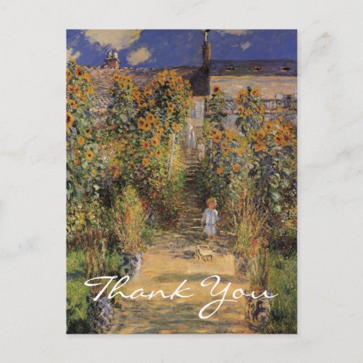 Monet's artistieke tuin in Vetheuil Briefkaart (Voorkant)