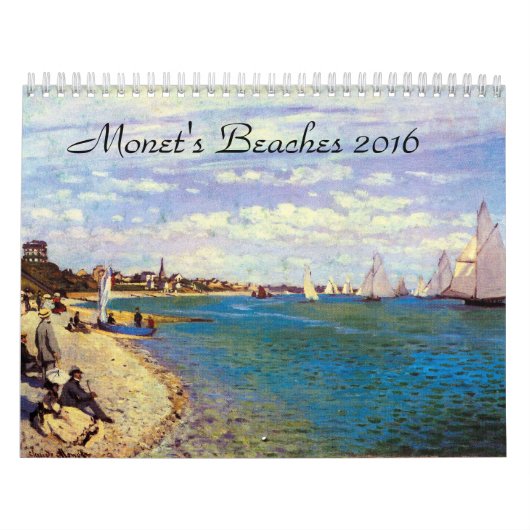 Monets Beaches Art Calendar 2016 Kalender (Hoes)