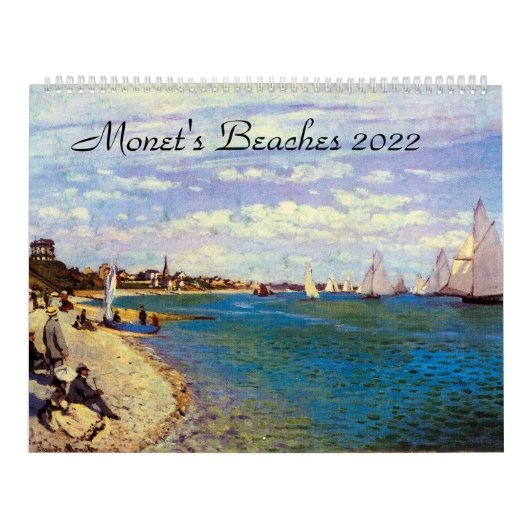Monets Beaches Art Calendar 2022 Kalender (Hoes)