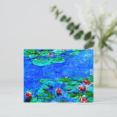 Monet's beroemde schilderij, Water Lilies (macro-u Briefkaart (Staand voorkant)