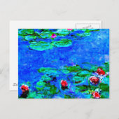 Monet's beroemde schilderij, Water Lilies (macro-u Briefkaart (Voorkant / Achterkant)