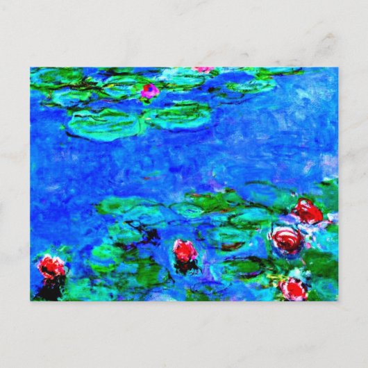 Monet's beroemde schilderij, Water Lilies (macro-u Briefkaart (Voorkant)