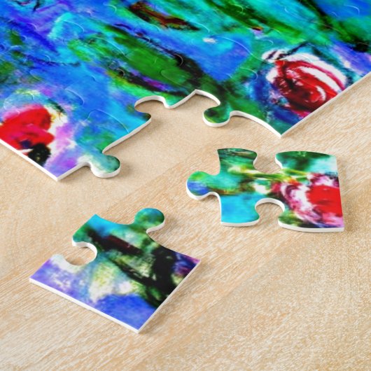 Monet's beroemde schilderij, Water Lilies (macro-u Legpuzzel (Zijkant)