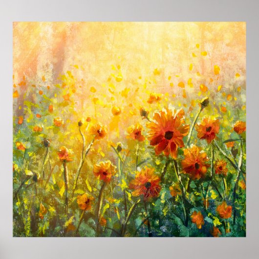 Monets bloemschilderijen: impressionistisch landsc poster (Voorkant)