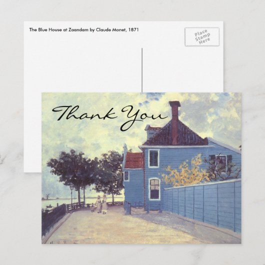 Monet's Blue House in Zaandam Briefkaart (Voorkant / Achterkant)