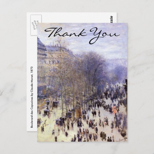 Monet's Boulevard des Capucines Briefkaart (Voorkant / Achterkant)