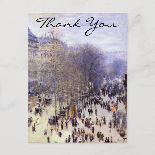 Monet's Boulevard des Capucines Briefkaart (Voorkant)