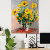 Monet's Bouquet of Sunflower Poster (Thuiskantoor)