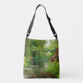 Monet's brug, Claude Monet's tuin, Giverny Crossbody Tas (Achterkant)
