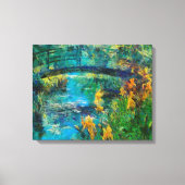 Monet's brug met iris canvas afdruk (Voorkant)