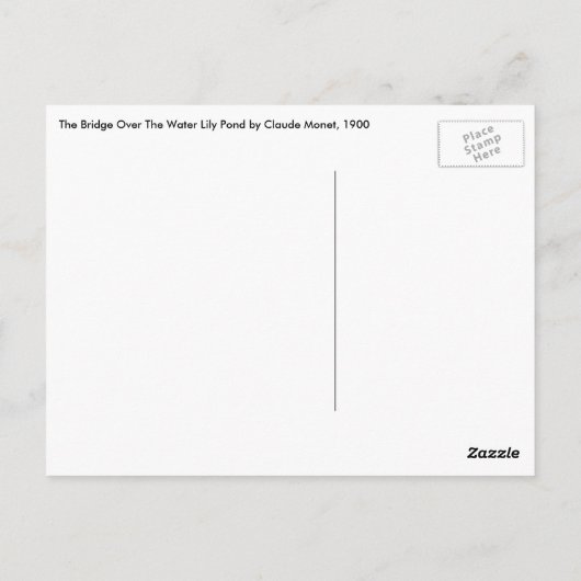 Monet's brug over de waterLily Pond Briefkaart (Achterkant)