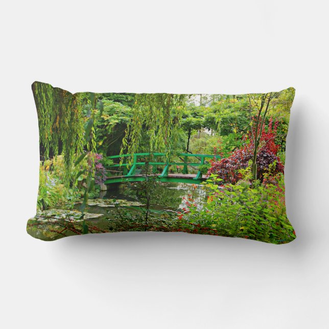 Monet's brug over lelievijver, Monet's tuin Kussen (Voorkant)