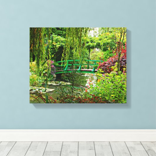 Monet's brug over lelvijver, Monet's tuin Canvas Afdruk (Insitu (Houten vloer))