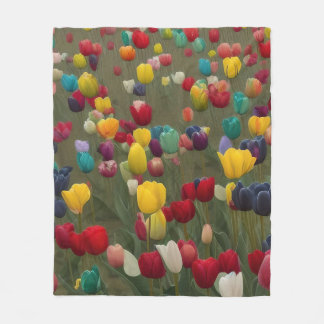 Monet's French Garden bij Giverny Tulpen Print 1 Fleece Deken